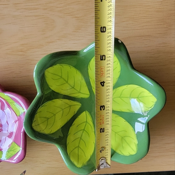 PARTYLITE Ceramic Floral stackable bowls. - Picture 8 of 10